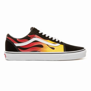 Vans Flame Old Skool - Miesten Tennarit - Mustat Valkoinen